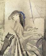 Marie Laurencin Self-Portrait of play piano oil painting reproduction